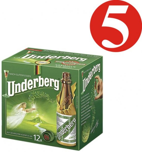 5x Underberg amers 44 % 12 x 20 mll