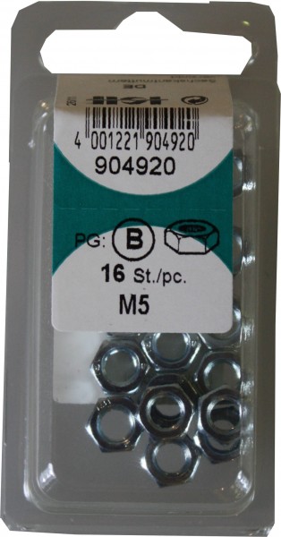 M5 zinc plaqué noix hexagonal