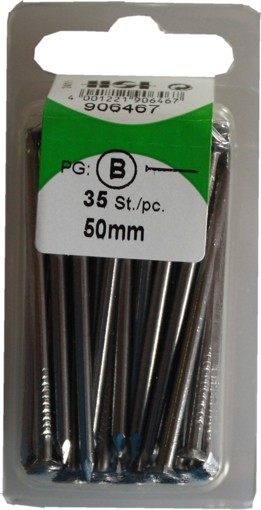 Fer nue tête fraisée tête pins 50 mm HP 70 g
