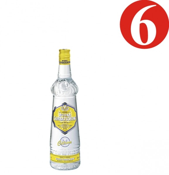 6x Gorbatchev vodka 37,5 % vol. Citron