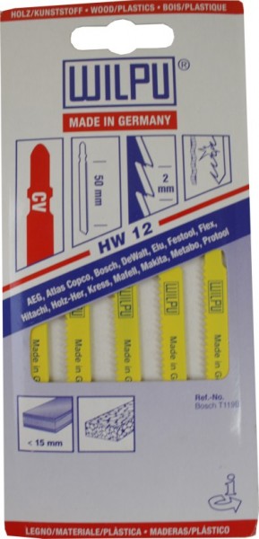 Lames de scie sauteuse no 12 a. hw 5 PCs.