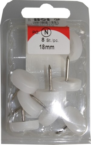 Chaire de glisse en plastique blanc 18 mm
