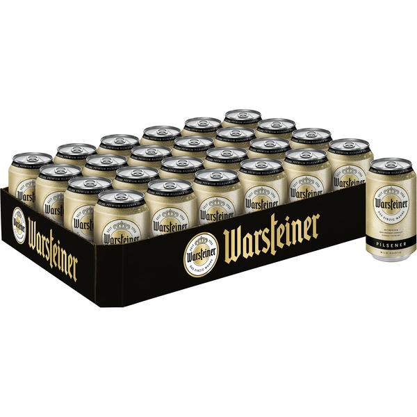 24 canettes de Warsteiner Pils 0,33L, 4,8% vol. Dépôt à sens unique RÉDUIT MHD:22.11.22