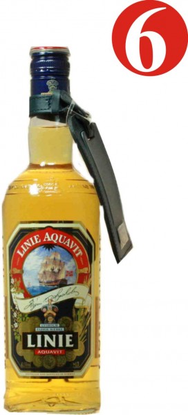 6x Ligne aquavit 41,5 % vol.