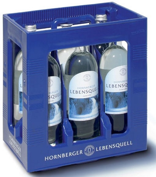 Hornberger Lebensquell naturelle 6 x 1 litre de verre soluble encore bouteille boÃ®te d'origine