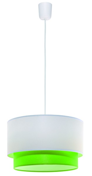 LAMPEX lampe suspension Lida PVC vert / tissu 80 x 35 cm