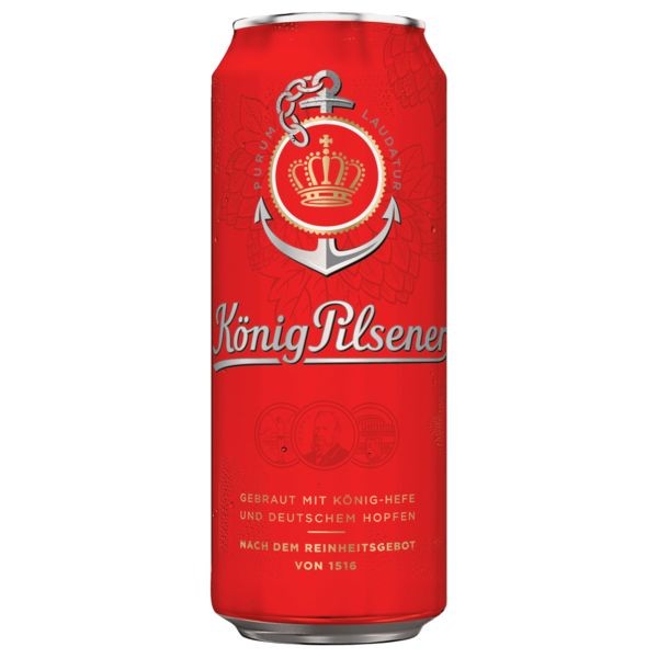Boîtes 24x0,5L de Koenig Pilsener 4,9% vol