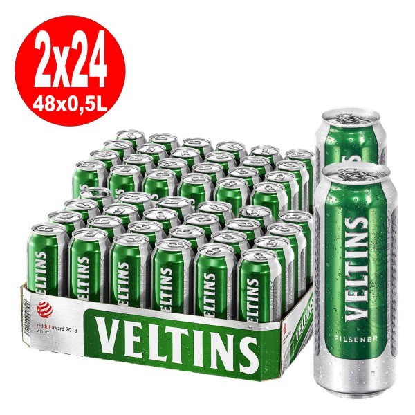 2 x Veltins Pilsener 24 x 0,5 L = 48 canettes 4,8% vol UNE MANIÈRE