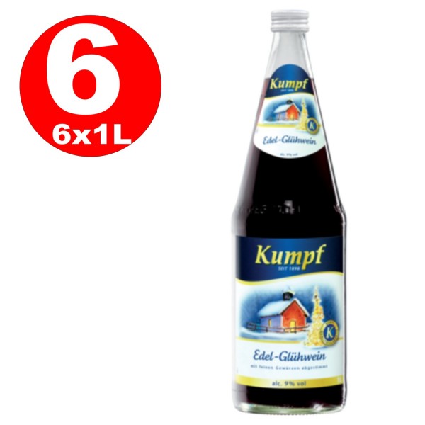 6 x Kumpf Edel Gluehwein vin chaud 9% vol. alc. boisson chaude alcoolisée