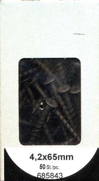 50 grosses vis à cloison sèche de fil 4,2 x65mm