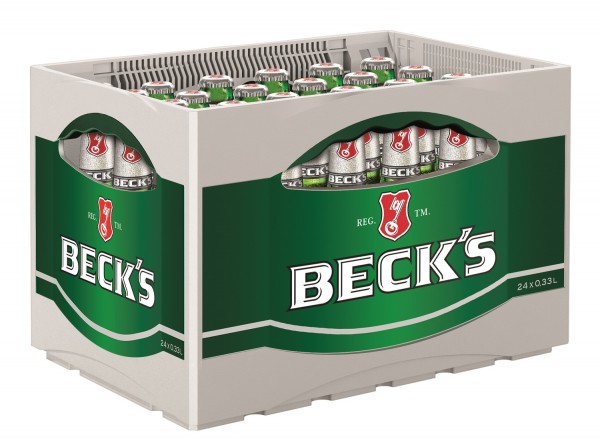 24x Becks Pils 0.33l 4,9% vol. en cas d'origine