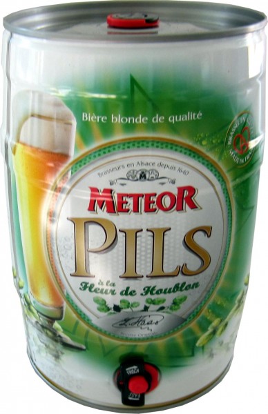Meteor Pils 5 litres Fut de bière 5,0% vol. REDUCED best before 03.11.2020