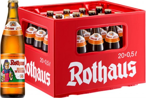20 x Rothaus Hefeweizen 0,5 L 5,4% vol. caisse d'origine
