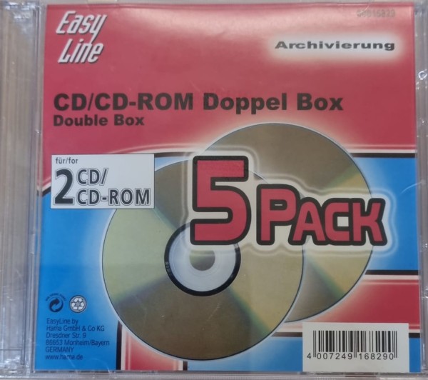 CD-Rom double coffret 5 pochettes pour archivage