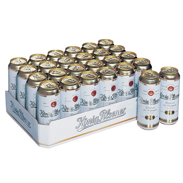 Boîtes 24x0,5L de Koenig Pilsener 4,9% vol REDUCED best before 28.10.2020