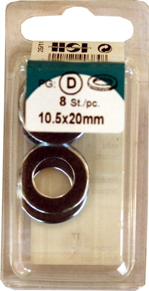 Les laveuses u galvanisé 10, 5x20mm