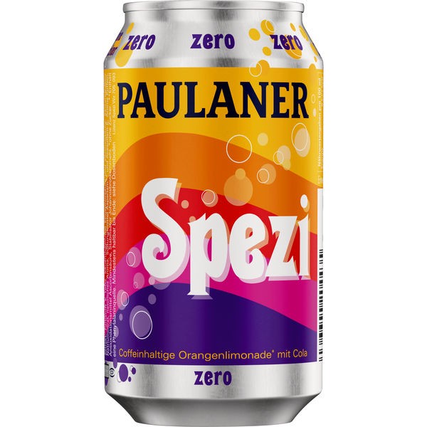 24 x Paulaner Spezi Zero 0.33L peut dépôt jetable