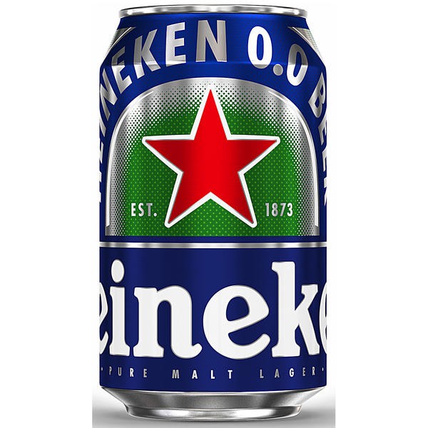 Canettes de 24 x 0,33 L de bière blonde Heineken SANS ALCOOL _ jetable