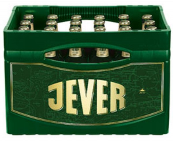 24 x Jever Pilsener 0,33 litres de volume de 4,9%. cas d'origine