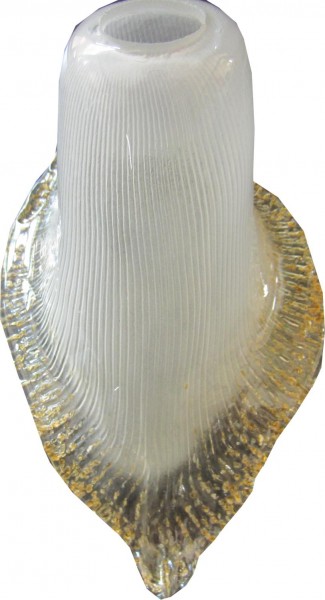 Verre de remplacement pour lampe de sol de la lampe Forme lactée Verre Or rand de couleur