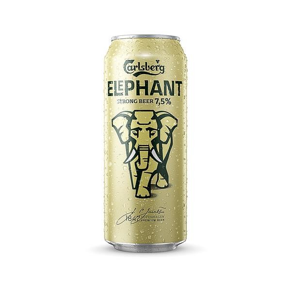 2 x Carlsberg Elephant Beer bière forte 24x 0,5L = 48 canettes 7,5% vol ONE-WAY