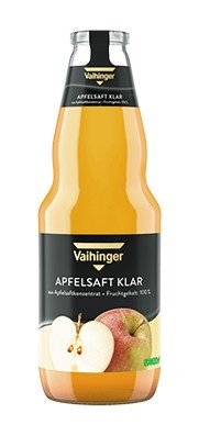 24 x Niehoffs Vaihinger JUS DE POMME CLAIR bouteille en verre de 0,2 l dans sa boîte d'origine, réutilisable