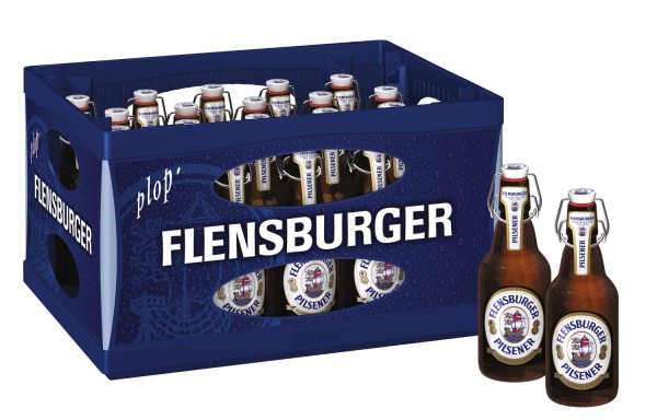 20 x Flensburger Pilsener 0.33l, Bouteille Strap 4,8% vol de cas d'origine