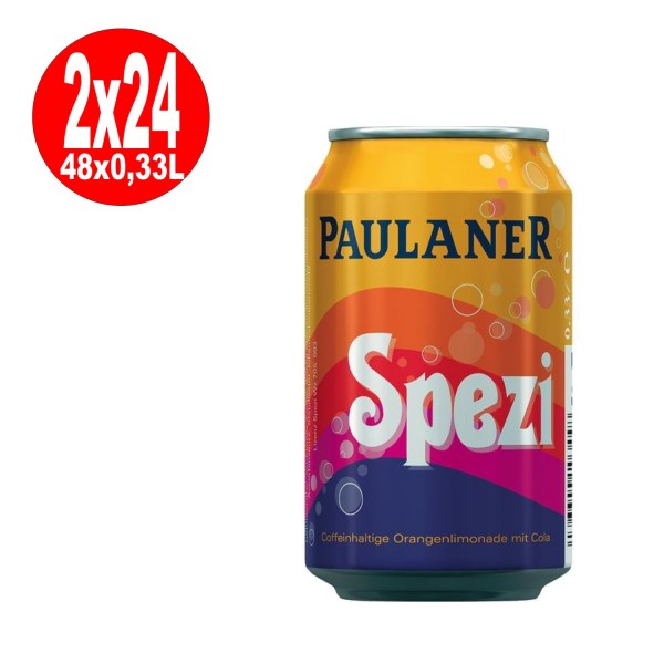 2 x jetables Paulaner Spezi 24 x 0,33L= 48 bidons