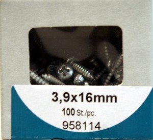 Liko 3, vis métallique de la feuille 9x16mm galvanisé