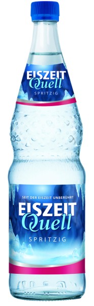 12 x eau minérale pétillante Eiszeitquell 12x0,7l bouteille en verre boîte d'origine consigne consignée